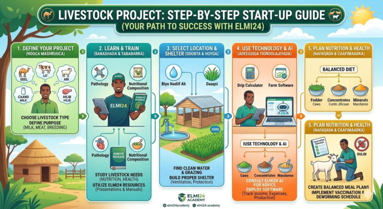 Xagee ka bilaabaa Mashruucayga Xoolaha ?